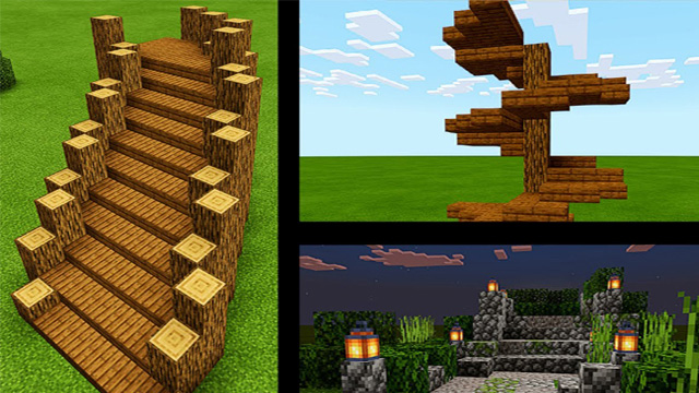 Làm cầu thang dạng xoắn ốc trong Minecraft